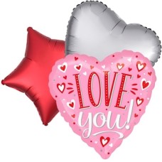 Balloonbouqet Love you pink